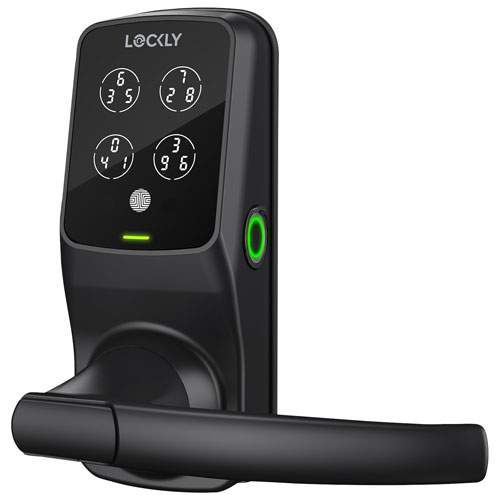 Lockly Secure Plus Fingerprint Bluetooth Latch Smart Lock - Matte Black