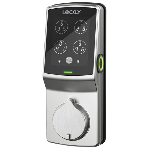 Lockly Secure Pro Fingerprint Wi-Fi Deadbolt Smart Lock - Satin Nickel - Only at Best Buy