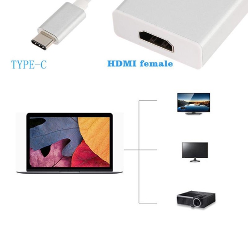 Câble adaptateur USB 3.1 mâle type C vers HDMI femelle pour tablette MacBook