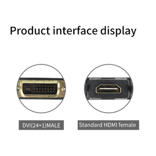 DVI-D Male to HDMI Female Converter Adapter