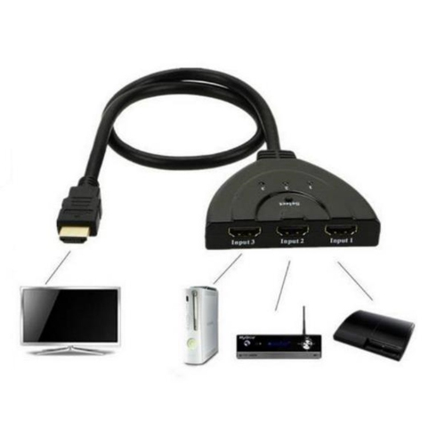 HDMI Male to 3 Ports HDMI Female 3 Input 1 Output Auto Switcher Splitter Converter Adapter Cable