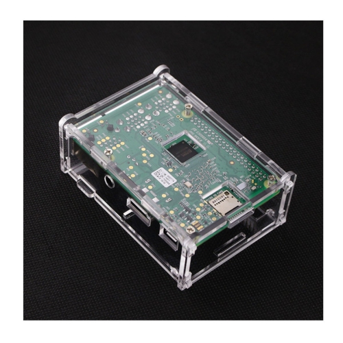 Globaltone 03543 Acrylic Shell Compatible with Fan Installation For Rasberry Pi 3 Model B+