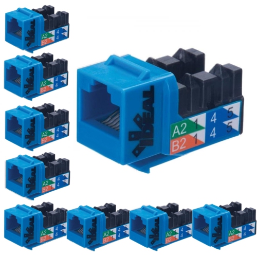 Ideal Industries Cat5e RJ45 110 Type 90 T568A/B Blue Pack of 10