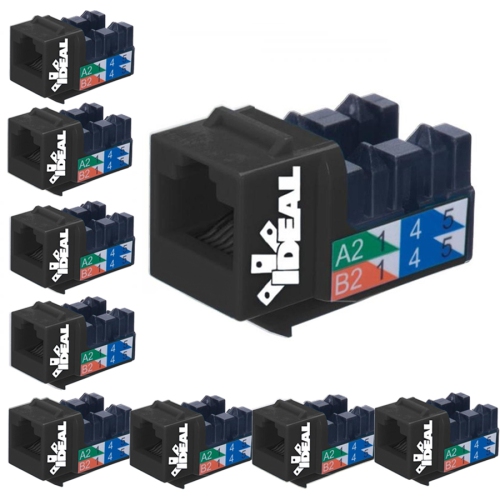 Ideal Industries Cat5e RJ45 110 Type 90 T568A/B Black Pack of 10