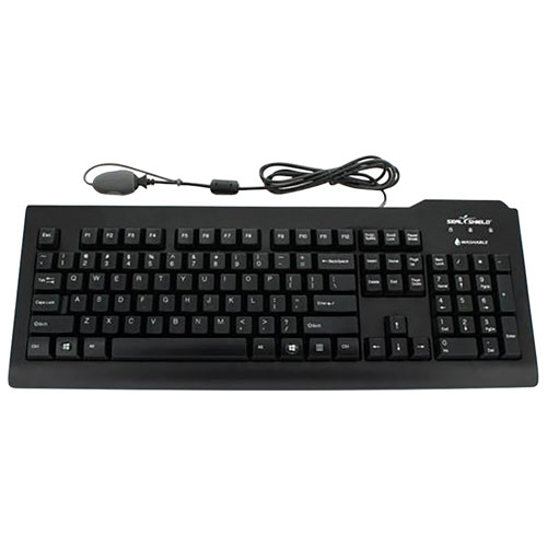 Seal Shield Clean Glow Wired Backlit Full Size Waterproof Keyboard - English