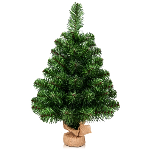 COSTWAY  2Ft Holiday Season Decoration Pvc Artificial Small Christmas Tree