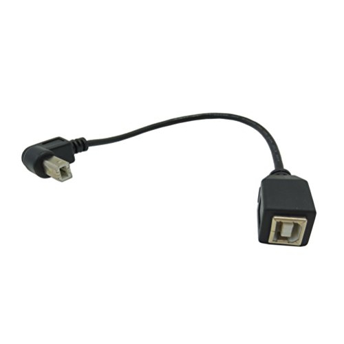 Angle USB 2.0 B Type Male to Female Extension Printer Scanner Cable Type-B