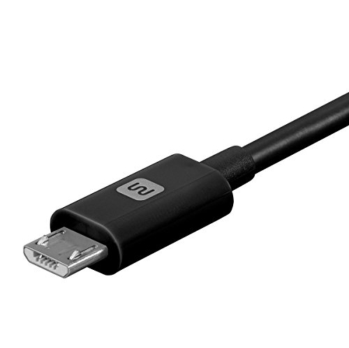 Monoprice USB-A to Micro B Cable - 3 Feet - Black, Polycarbonate Connector Heads, 2.4A, 22/30AWG - Select Series