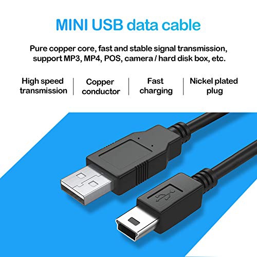 XINYUWIN Mini USB 5Pin Power Cord 5FT Compatible with Garmin GPS Navigator Nuvi 50lmt 52lm 55lmt 57lm 67lm 2457lmt