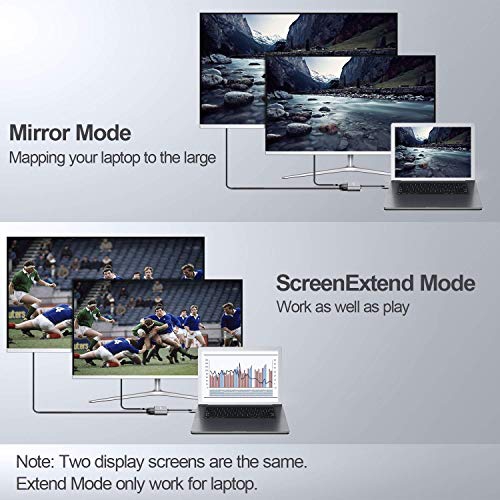 Adaptateur USB C vers HDMI 4K VGA; Concentrateur USB 4-en-1; port de chargement USB 3.0 OTG; port PD compatible avec les MacBook Pro/Dell