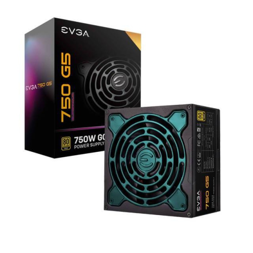 EVGA 220-G5-0750-X1 Super Nova 750 G5, 80 Plus Gold 750W, Fully Modular, ECO Mode with Fdb Fan, 10 Year Warranty, Compact...