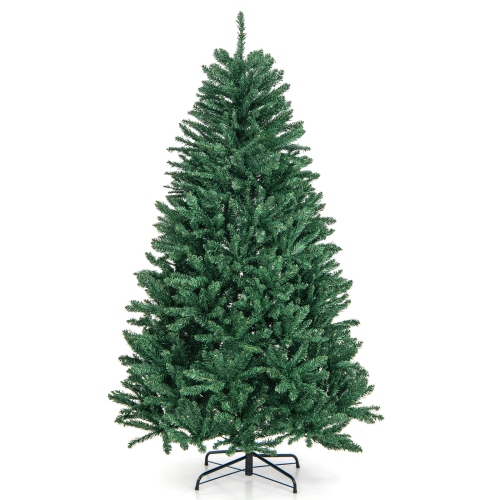 Sapin de Noël Artificiel Effet Réaliste, Hauteur 1,8M, Touffu avec 1355 Branches, Socle Métallique, Installation Facile Grâce aux Charnières de