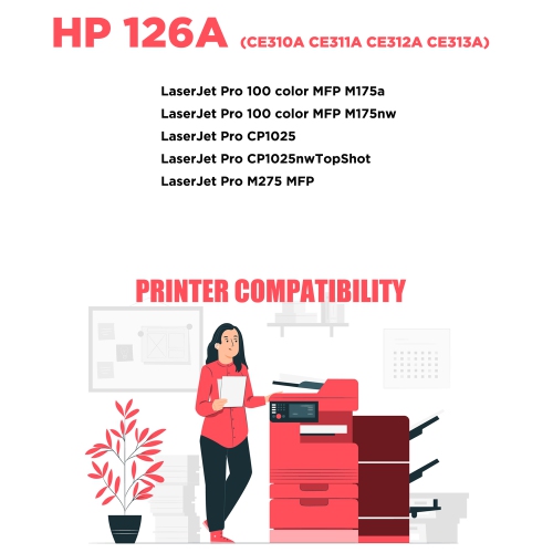 Printer Pro™ HP 126A Black Toner Cartridge for HP Printer LaserJet Pro 100, CP1025, M275
