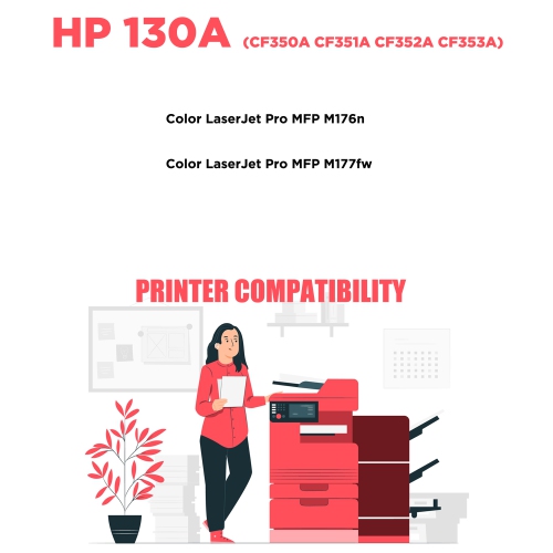 Printer Pro™ HP 130A Black Toner Cartridge for HP Printer Color LaserJet Pro M176 M177