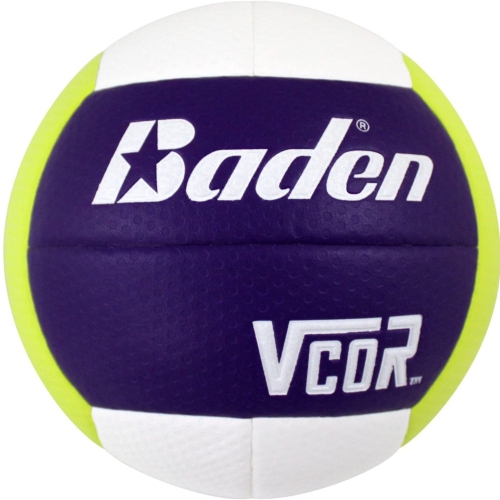 Baden VCOR Ballon de Volley en Microfibre Composite - Balle Officielle  Approuvée par AVCA & NFHS, Mauve/Vert Fluo/Blanc