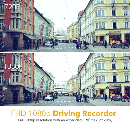 JS Dash 3.0 - Plug & Play Dash Cam- Full HD 1080p Dashcam w/ Parking Monitor & 1.22" LED Screen & GPS