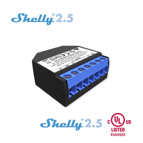 Shelly 2.5 - Double Relay Switch and Roller Shutter WiFi Open