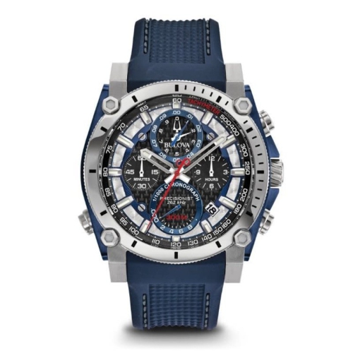 Montre chronographe pour hommes Precisionist au carbone noir de Bulova 98B315