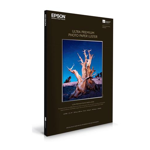 Epson 13"x19" Ultra Premium Luster Photo Paper, 100 Sheets -