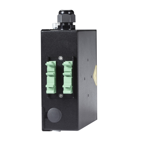 Black Box Wallmount DIN Rail Fiber Enclosure 1-Slot Adapter - Black -