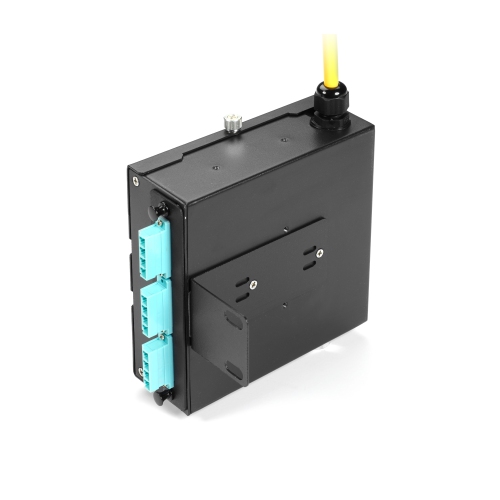Black Box Wallmount DIN Rail Fiber Enclosure 1-Slot Adapter - Black -