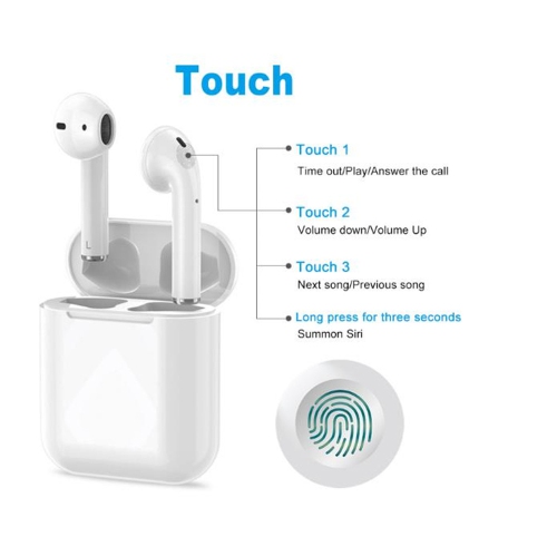 【CSmart】 TWS Wireless Bluetooth Auto Pairing Touch Control Stereo Air_pods Earbuds Earphones Headsets Headphones for Samsung iPhone
