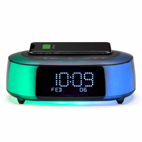 altec lansing wireless charging bluetooth dual alarm clock