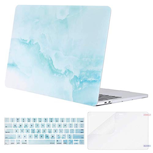 Mosiso Macbook Pro 13 Inch Case 19 16 Release 159 A19 A1706 Hard Shell Keyboard Cover Hot Blue Cloud Marble Best Buy Canada