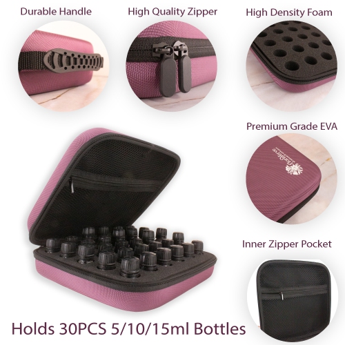 floraVerve Essential Oils Carrying Case, Bottle Opener & Cap Sticker