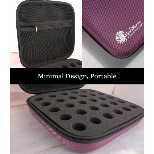 floraVerve Essential Oils Carrying Case, Bottle Opener & Cap Sticker