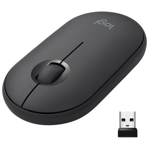 Logitech Pebble M350 Wireless Optical Ambidextrous Mouse - Graphite