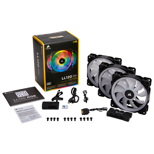 Corsair LL120 RGB 120mm Case Fan - 3 Pack | Best Buy Canada