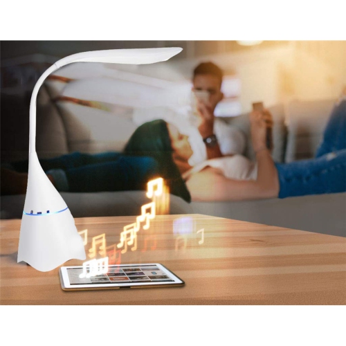 Escape TL913BT Adjustable Intensity Touch Lamp + Wireless Speaker White