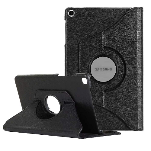 【CSmart】 360 Rotating Leather Tablet Case Smart Stand Cover for Samsung Galaxy Tab A 8.0" 2019, T290 T295 T297, Black