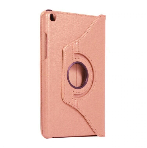 【CSmart】 360 Rotating Leather Tablet Case Smart Stand Cover for Samsung Galaxy Tab A 8.0" 2019, T290 T295 T297, Rose Gold