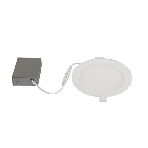 BAZZ  Slim Disk Tone 6 In Integrated Led Recessed Fixture Kit Matte Disk800W In White