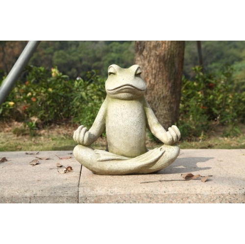 Hi-Line Gifts Frog Sitting Lotus