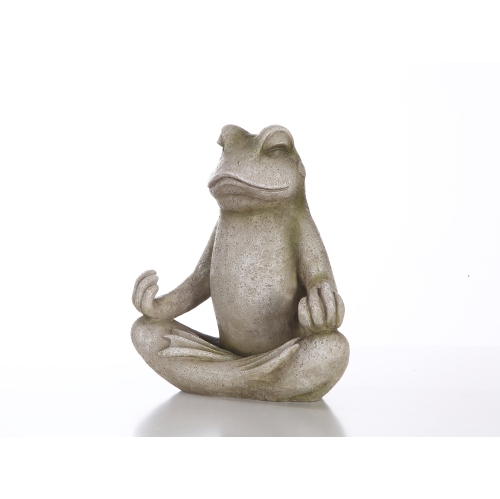 Hi-Line Gifts Frog Sitting Lotus