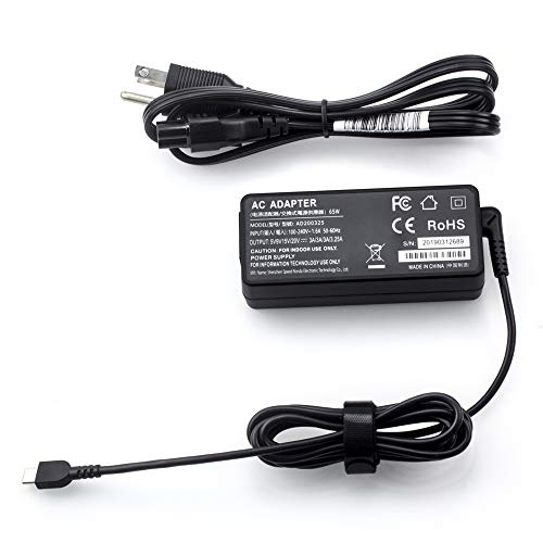 MACKERTOP  65W USB C Charger Adapter Compatible With Lenovo Thinkpad T470, T480, T570, T580, P51S, P52S, E485, E580