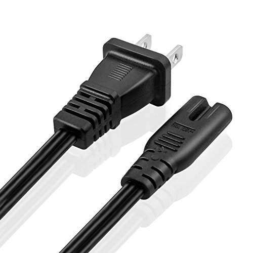 TNP Universal 2 Prong Power Cord - NEMA 1-15P to IEC320 C7 Figure 8 Shotgun Connector AC Power Supply Cable