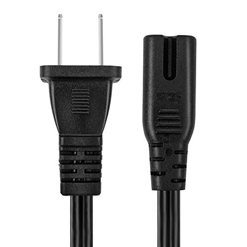 TNP Universal 2 Prong Power Cord - NEMA 1-15P to IEC320 C7 Figure 8 Shotgun Connector AC Power Supply Cable