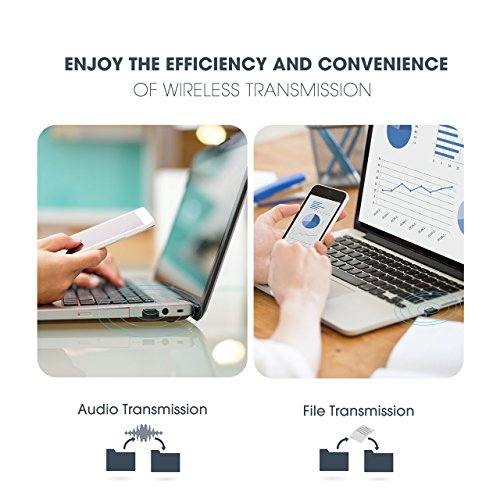 Mpow USB Bluetooth Adapter, Wireless Dongle for Stereo Music, Keyboard, Mouse, PC Desktop Computer with Windows 10,