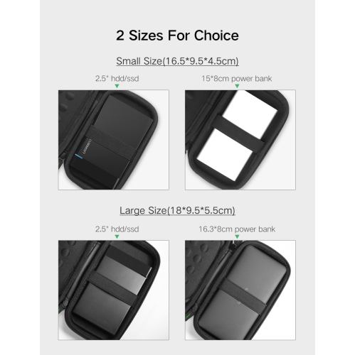 UGREEN Hard disk Storage Bag Small Size: Large Size: 189.55.5cm"