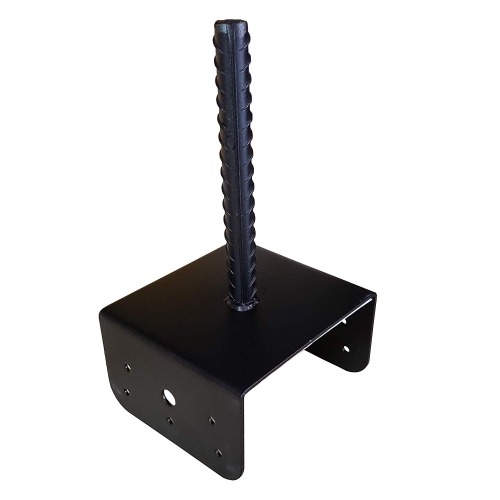 Support de selle de soutien pour montants de 5.5 x 5,5 po, acier galvanisé au fini pulvérisé noir - DSB6