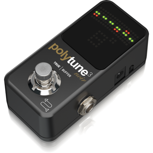 TC Electronic Polytune 3 Noir Ultra-Compact Polyphonic Tuner w/Built-In Buffer