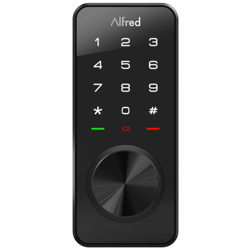 Alfred DB1-A Bluetooth Smart Lock with Key - Black