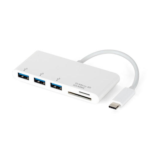 PRIMECABLES  ® USB 3.1 Type-C to USB3.0X3+Micro Sd+Sd/mmc Adapter