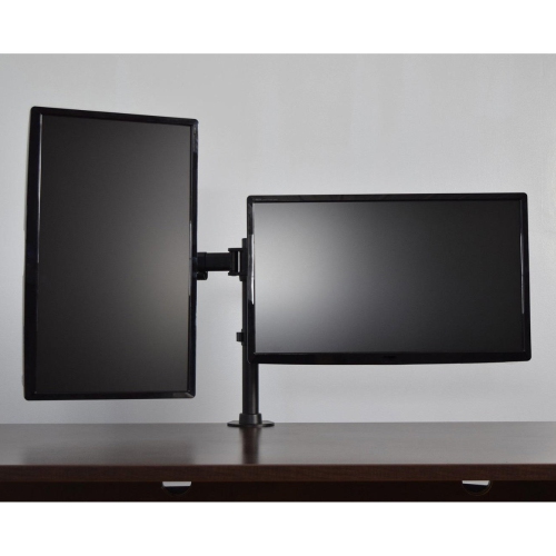 Full Motion Monitor Stand Dual Monitor Mount, Monitor Arm Fit 2 Screens Fully Adjustable Heavy Duty For 13"-27" Monitors Desk Mount