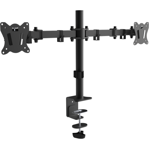 Full Motion Monitor Stand Dual Monitor Mount, Monitor Arm Fit 2 Screens Fully Adjustable Heavy Duty For 13"-27" Monitors Desk Mount