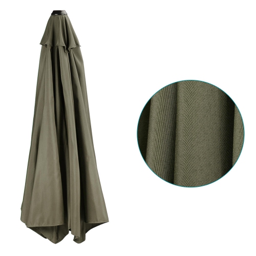 Patio Umbrella Cover Replacement Top Canopy for 9ft 8 Ribs, TAN - LIVINGbasics®